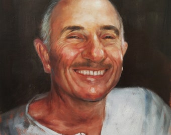 Senior portrait oil painting from photo, Hand painted painting on canvas