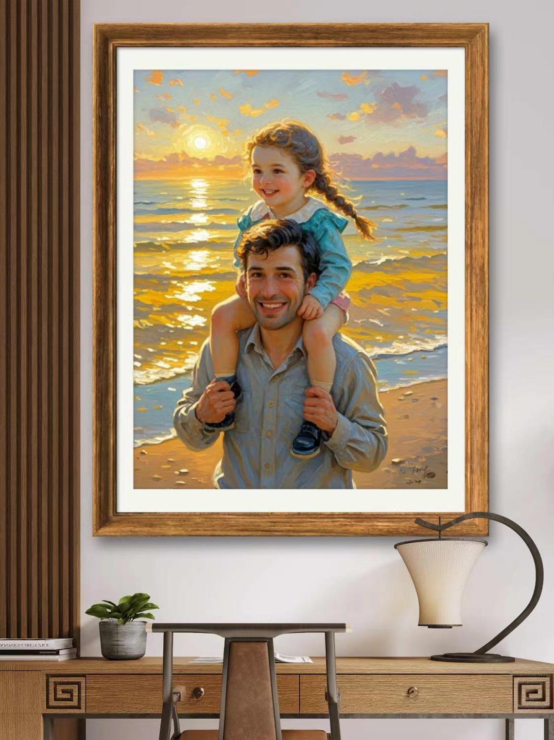 Custom Oil Painting on Canvas: Father and Daughter - Etsy