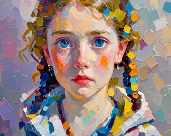 Custom portrait painting from photo, Hand painted original oil painting on canvas