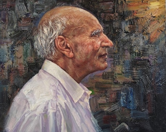Portrait from photo, Customized oil painting hand painted with oil on canvas
