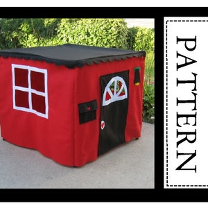 Card Table Playhouse Sewing Pattern, Basic Edition, Sew a Cute Playhouse in Two Hours