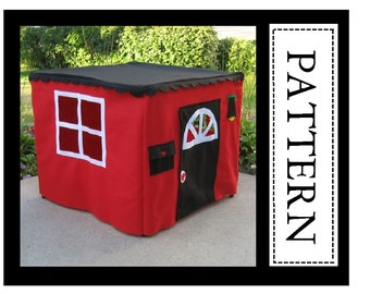 Card Table Playhouse Sewing Pattern, Basic Edition, Sew a Cute Playhouse in Two Hours