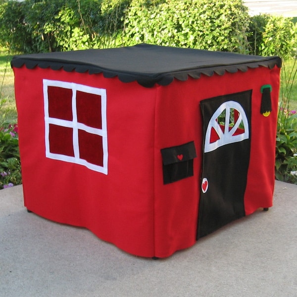 Red Card Table Playhouse, Custom Order Kids Gift