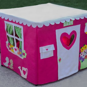 Kids Play Tent Card Table Playhouse, Teepee, Tablecloth Playhouse, Double Delight, Personalized, Custom Order image 1