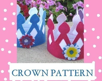 Felt Crown Pattern for your Prettiest Princess and Most Handsome Prince, ebook, lots of pictures