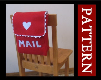 Mailbox Chair Backer Pattern, Valentine Mailbox, INSTANT Download, Digital File ebook, Sew it Yourself, Includes Full Alphabet Set