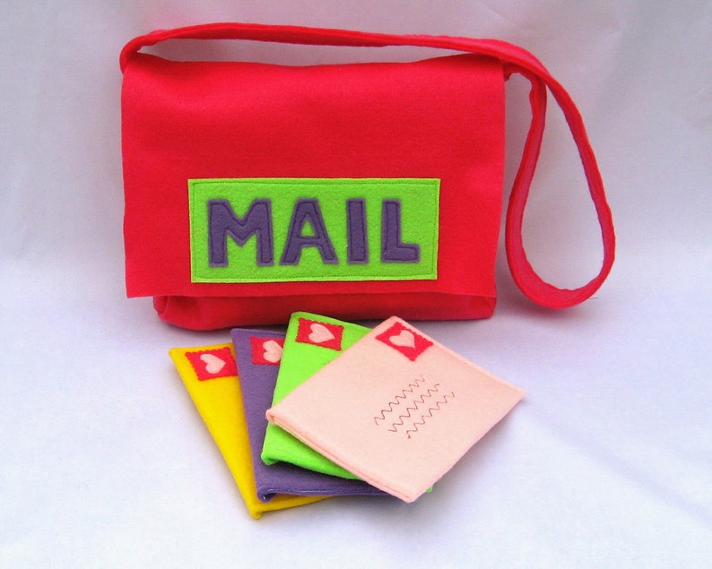 Mail Bag With Working Envelopes Pretend Mail Set Mail Bag Etsy Australia