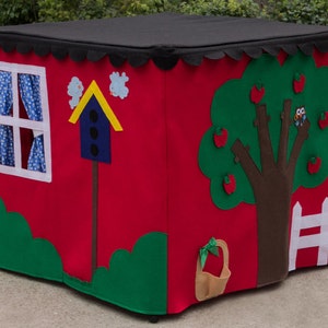 Card Table Playhouse, Play Tent, Kids Teepee, Fort, Red Double Delight Playhouse, Personalized, Custom Order, As Seen on The Today Show image 2