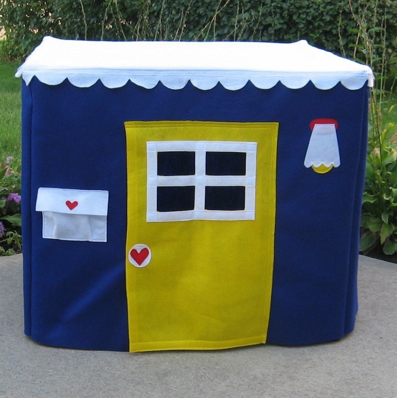 Card Table Playhouse, Royal Blue Basic Bungalow, Custom Order image 5