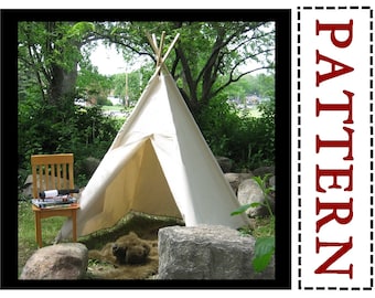 Teepee Pattern, Sewing Pattern, Easy to Sew, Play Tent Pattern, Kids Tent Pattern, Beginning Sewing, Instant Download