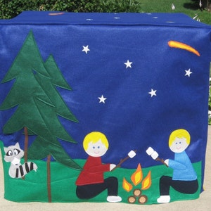 Camp Site Card Table Playhouse, Tablecloth Playhouse, Toddler Gift, Kids Gift, Personalized, Custom Order image 2