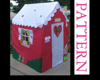 Fabric Indoor Playhouse Pattern, Sew a Large Playhouse to Fit a PVC Frame, ebook only, INSTANT download after purchase