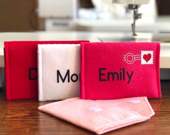 Personalized Working Envelopes for Pretend Play, Mail Set, Custom Order