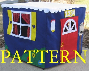 Standard Card Table Playhouse PATTERN, Instant Download ebook only, Sew Your Own Card Table Playhouse