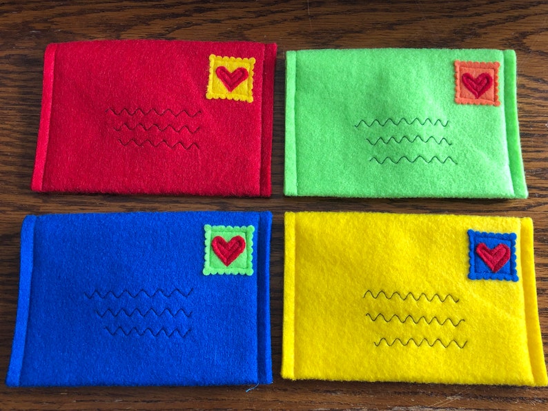 Mail Bag and Working Envelopes for Pretend Play, Mail Set, Custom Order image 5