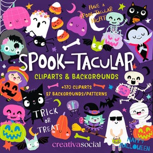 Halloween Cliparts & Backgrounds Patterns