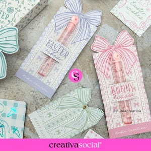 Fina PÅSK-Minibubbelhållare MALLAR & DESIGNER Digital Nedladdning