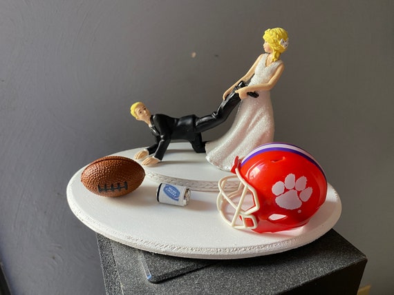 San Francisco 49ers Cake Topper Bridal Funny Humorous Wedding Day Reception  Football team Themed Hair color changed 4 free