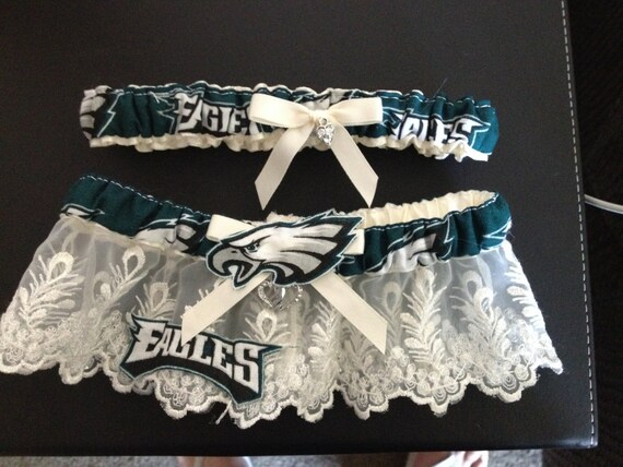 Philadelphia Eagles Football Ivory Cream Lace Trim Sequin Etsy