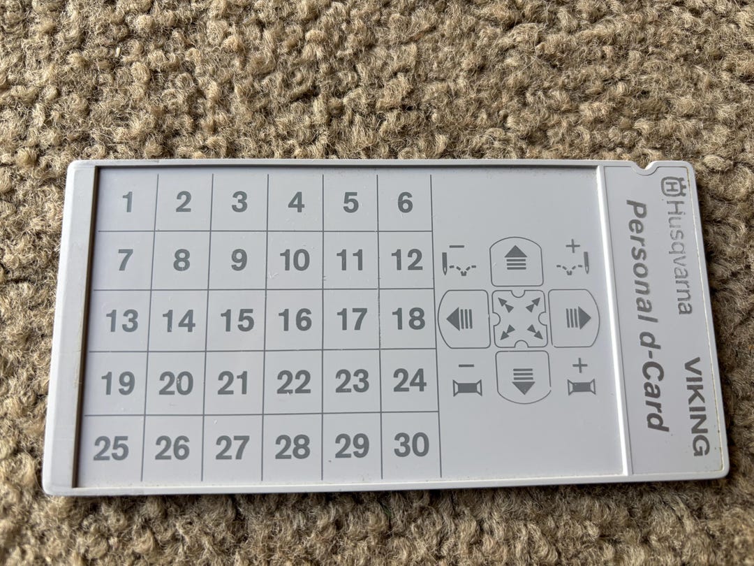 Husqvarna Viking Personal Re-writer Embroidery Stitch D-card Designer ...
