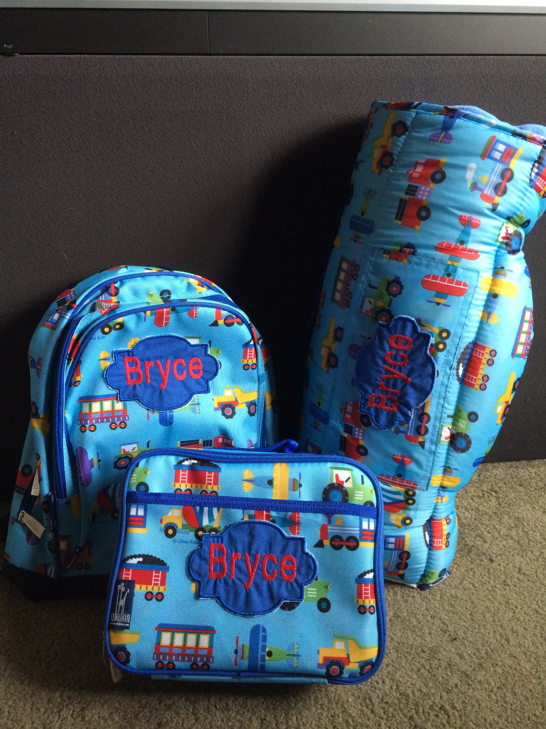 Boys Theme Nap Mat Backpack Lunch box set of 3 School Daycare Etsy