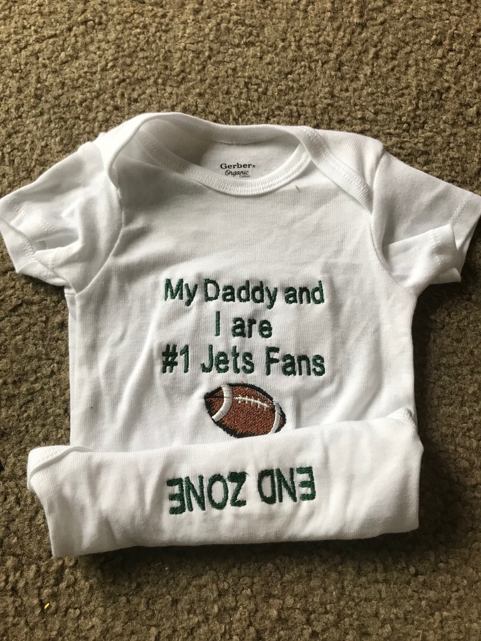 New York Jets Football Baby Infant Newborn Onesie Creeper Etsy New Zealand