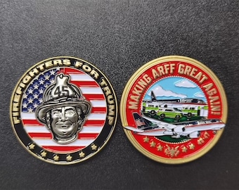 Moneda de desafío Bomberos por Donald Trump 2024: Hacer que ARFF vuelva a ser grande