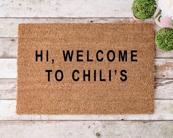 thumbnail image 2 of Hi I'm Mat Welcome Mat Doormat Wedding Gift House 2 of 10
