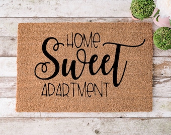 Home Sweet Apartment Doormat, Welcome Mat, Welcome Doormat, Funny Doormat, Cute Doormat, Front Door Mat, Home Sweet Home, Housewarming Gift