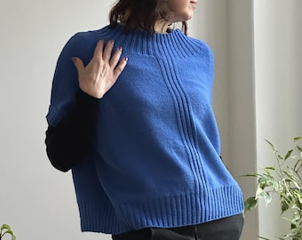 Cashmere-Merino Oversized Vest – Textured Knit Panel, Multiple Colors