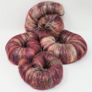 Ruby Glow Art Batt for spinning, felting and other fiber crafts image 4