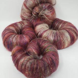 Ruby Glow Art Batt for spinning, felting and other fiber crafts image 5