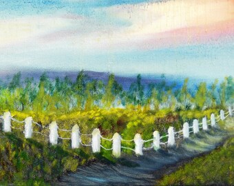 Original Oil Painting, Original impressionist Landscape Oil Painting, Summer Rain Original Oil Painting,
