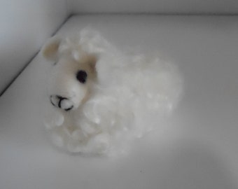 Needle Felted Sheep, Needle Felted Wool Lamb, Needle Felted Animal, Handmade Needle Felted Miniature Sculpture, Collectable Needle Felting