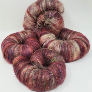 Ruby Glow Art Batt for spinning, felting and other fiber crafts image 2