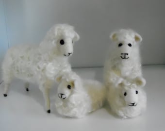 Needle Felted Sheep, Needle Felted Wool Ewe, Needle Felted Animal, Handmade Needle Felted Miniature Sculpture, Collectable Needle Felting