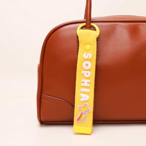 Custom Name Keychain for Backpack,Back to School Bag Tag,Personalized Letter Patch Strap,Cute Kids Name Tag,Schoolbag Charm,Canvas Bag Charm