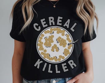 Cereal Killer Shirt, Food Pun Shirt, Breakfast Lover Shirt, Food Humor, Funny Food Shirt, Murder Mystery Humor Gift, Cereal Lover Gift