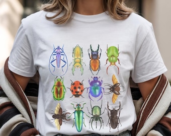 Vintage Insect Shirt, Retro Bugs Tee, Entomology Gift, Bug Lovers Gift, Nature Graphic Shirt, Creepy Crawlies Top, Insect Lover Shirt