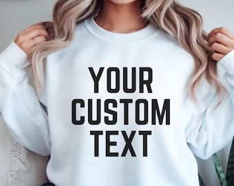 Felpa con testo personalizzato, maglione personalizzato con nome o messaggio, felpa con logo personalizzato, felpa con logo aziendale, regalo per lei e per lui