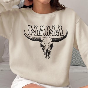 Bluza Western Mama, sweter wiejski dla mamy, modne prezenty na dzień matki, prezenty urodzinowe dla mamy, estetyczna bluza z kapturem dla mamy, prezenty dla mamy kowbojki