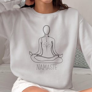 Yoga Sweatshirt, Spiritual Sweatshirt, Meditation Shirt, Mindfulness Pullover, Chakra Meditation Gift,Cozy Yoga Apparel, Mental Health Shirt