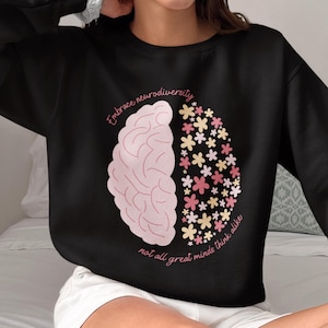 Umfassen Sie Neurovielfalt Sweatshirt, Neurovielfalt Pullover, Autismus Bewusstsein Pullover, Neurodiversent Shirt, ADHS Pullover,Geschwindigkeit Lehrer Pullover