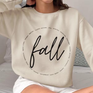 Sudadera de otoño, sudadera de otoño, jersey acogedor de otoño, jersey de cuello redondo de Acción de Gracias, jersey de calabaza y especias, sudadera con estampado de otoño, jersey de otoño