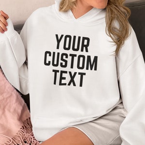 Unisex Custom Text Hoodie, Personalized Text Hoodie, Your Design, Your Photo Hoodie, Personalized Gift, Add Your Own Text,Custom Logo Hoodie