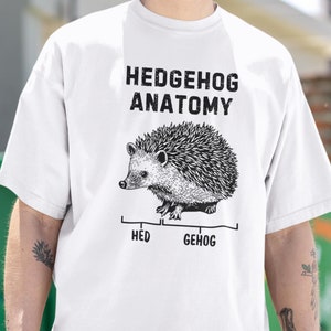 Hedgehog T-shirt, Hedgehog Anatomy Shirt, Funny Hedgehog Shirt, Animal Lover Shirt, Pet Porcupine Gift, Hedgehog Lover Shirt, Gift for Him