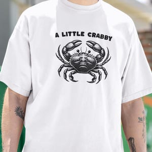 Funny Crab Graphic Shirt, Beach Vacation Shirt, Cute Nautical Shirt for Beach Trips, Coastal Ocean Animal Lover Gift, Minimalist Beach Shirt