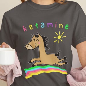 Funny Ketamine Horse T-Shirt, Psychedelic Rainbow Meme Shirt, Cute Trippy Horse Shirt, Rainbow Ketamine T-Shirt, ketamine Funny Meme Shirt