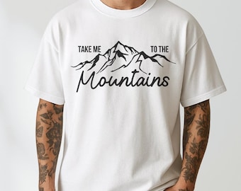 Camiseta "Llévame a la montaña", camiseta de viaje, camiseta de camping, camiseta de senderismo, camiseta de aventura, camiseta de pasión por los viajes, regalo para amantes del senderismo