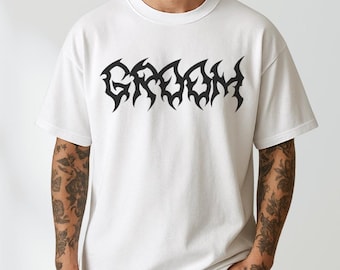 Emo Groom Shirt, Wedding Day Shirt, Gothic Husband Gift, Engagement Gift, Gothic Wedding Gift for Groom, Honeymoon Tee, Groomsman Gift